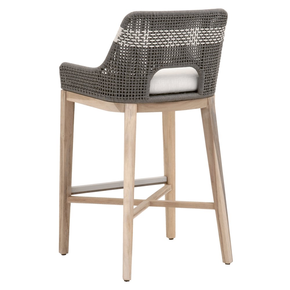 Woven - Outdoor  Transitional Tapestry Outdoor Barstool