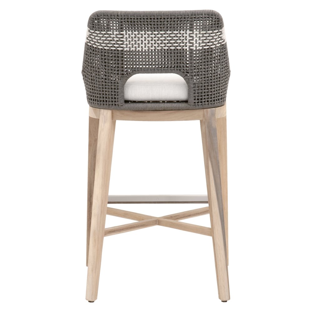 Woven - Outdoor  Transitional Tapestry Outdoor Barstool