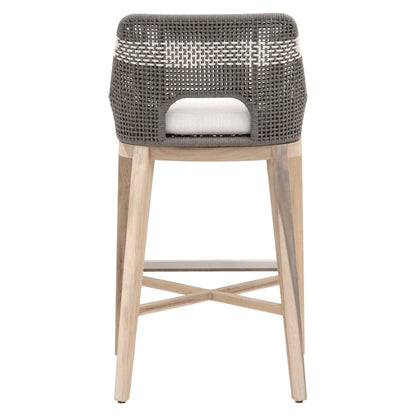 Woven - Outdoor  Transitional Tapestry Outdoor Barstool