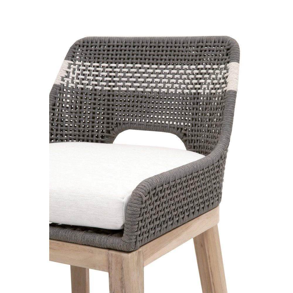 Woven - Outdoor  Transitional Tapestry Outdoor Barstool