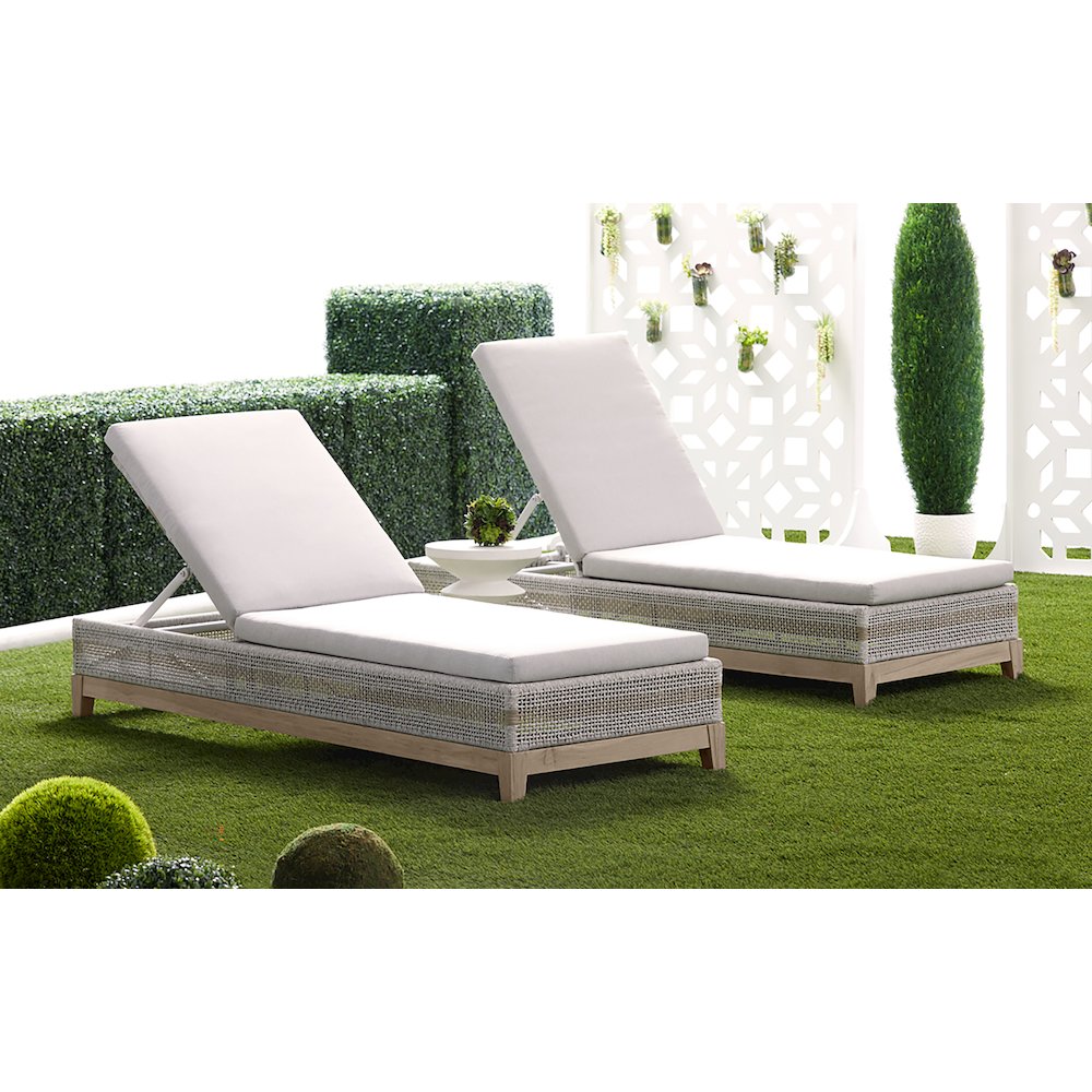 Woven - Outdoor  Transitional Tapestry Outdoor Chaise Lounge