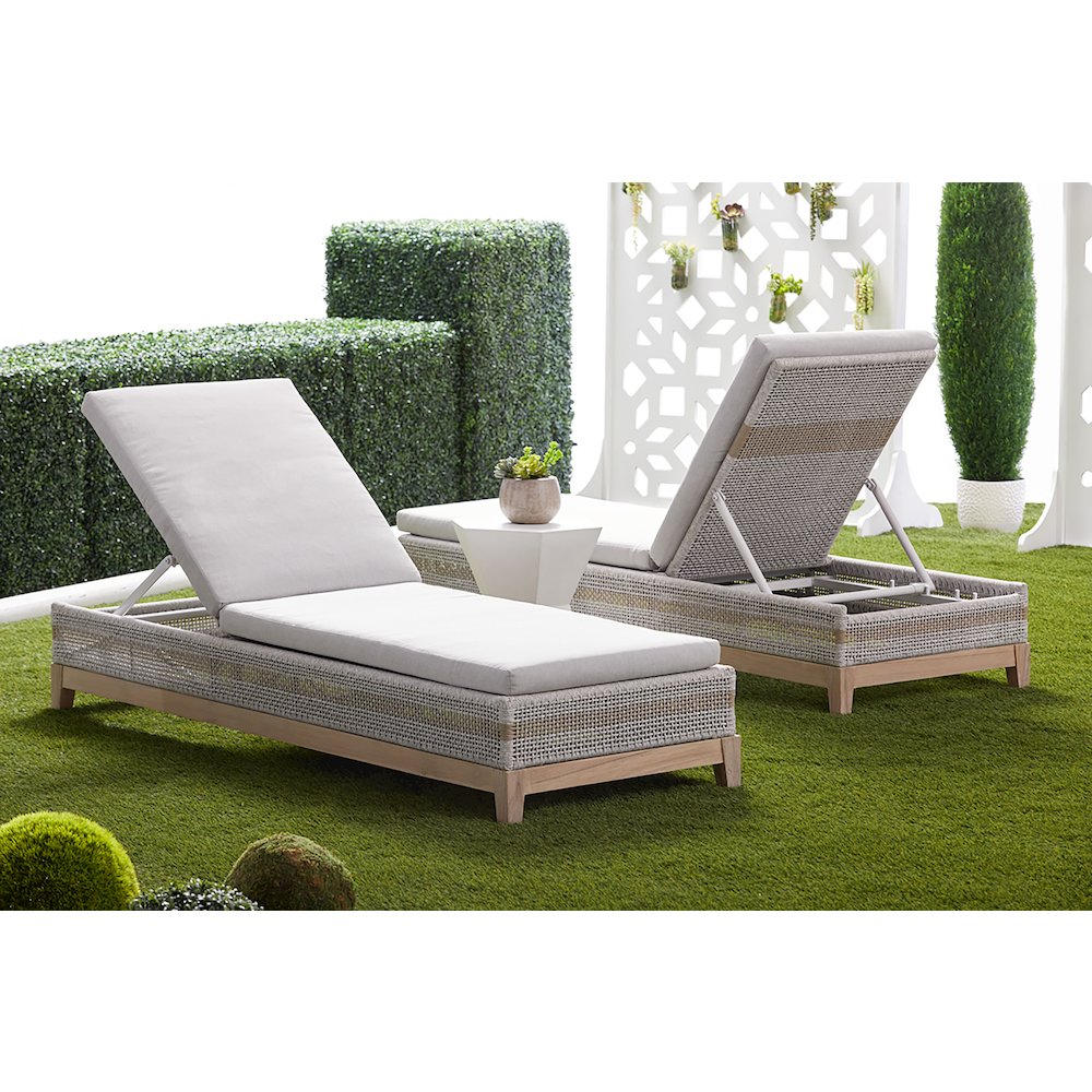 Woven - Outdoor  Transitional Tapestry Outdoor Chaise Lounge