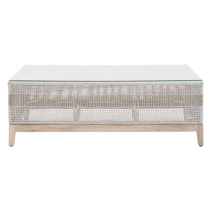 Woven - Outdoor  Transitional Tapestry Outdoor Coffee Table