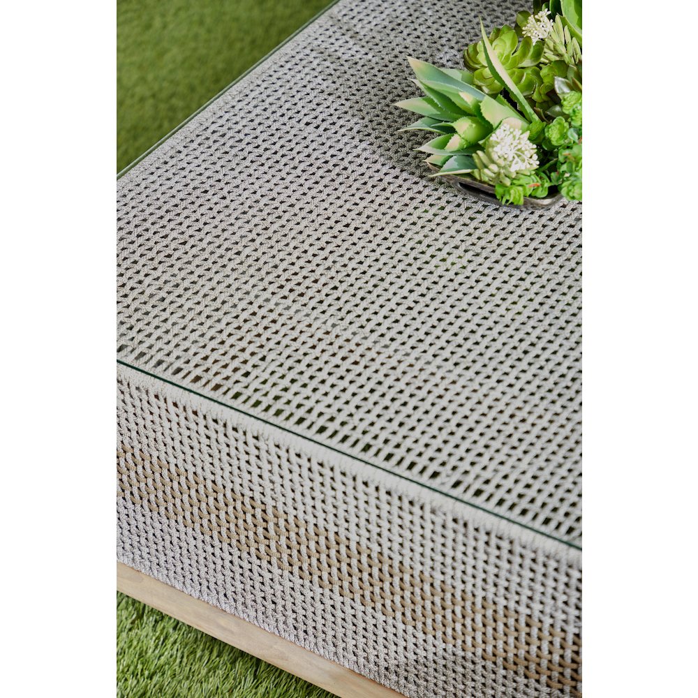 Woven - Outdoor  Transitional Tapestry Outdoor Coffee Table