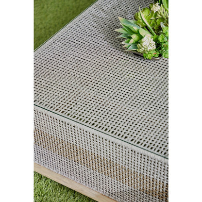 Woven - Outdoor  Transitional Tapestry Outdoor Coffee Table
