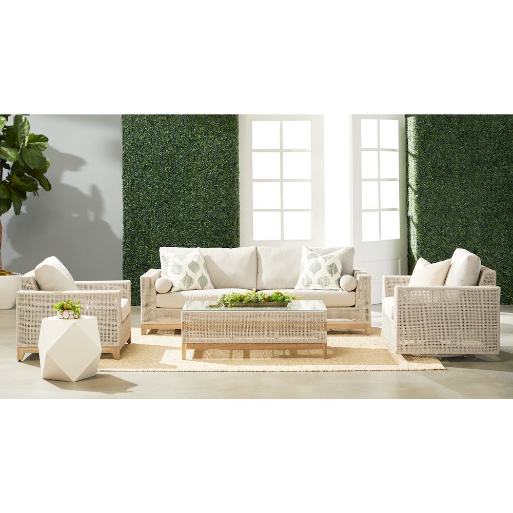Woven - Outdoor  Transitional Tapestry Outdoor Coffee Table