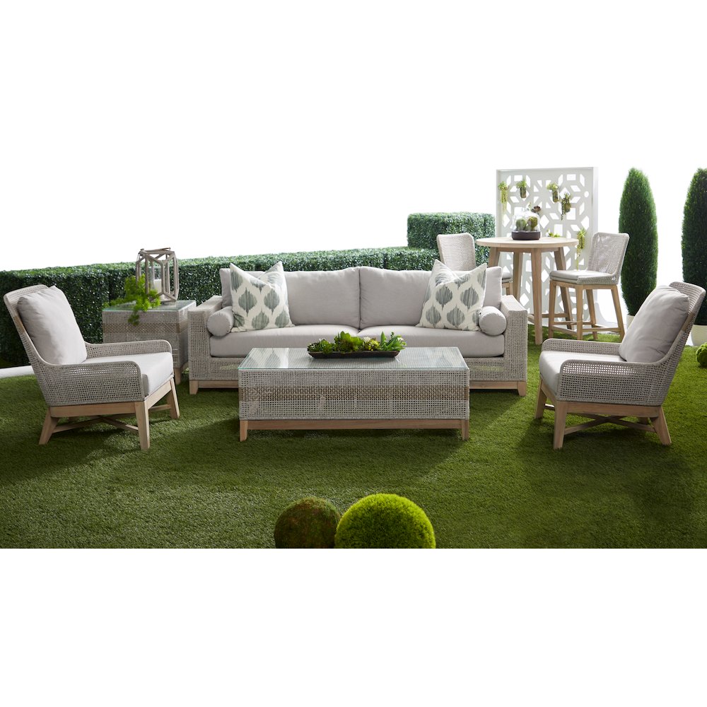 Woven - Outdoor  Transitional Tapestry Outdoor Coffee Table