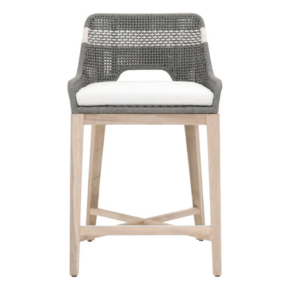 Woven - Outdoor  Transitional Tapestry Outdoor Counter Stool