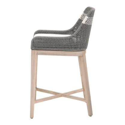 Woven - Outdoor  Transitional Tapestry Outdoor Counter Stool