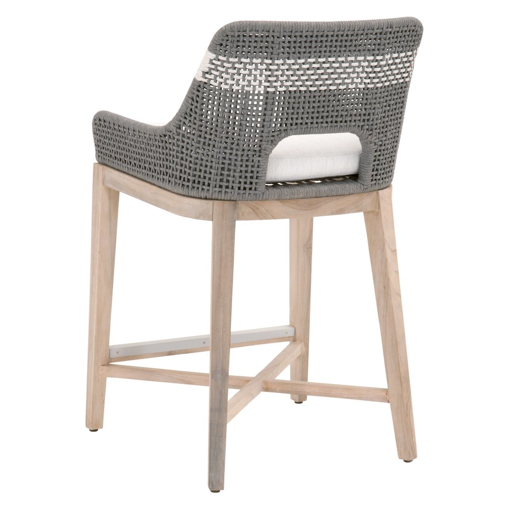 Woven - Outdoor  Transitional Tapestry Outdoor Counter Stool
