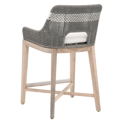 Woven - Outdoor  Transitional Tapestry Outdoor Counter Stool