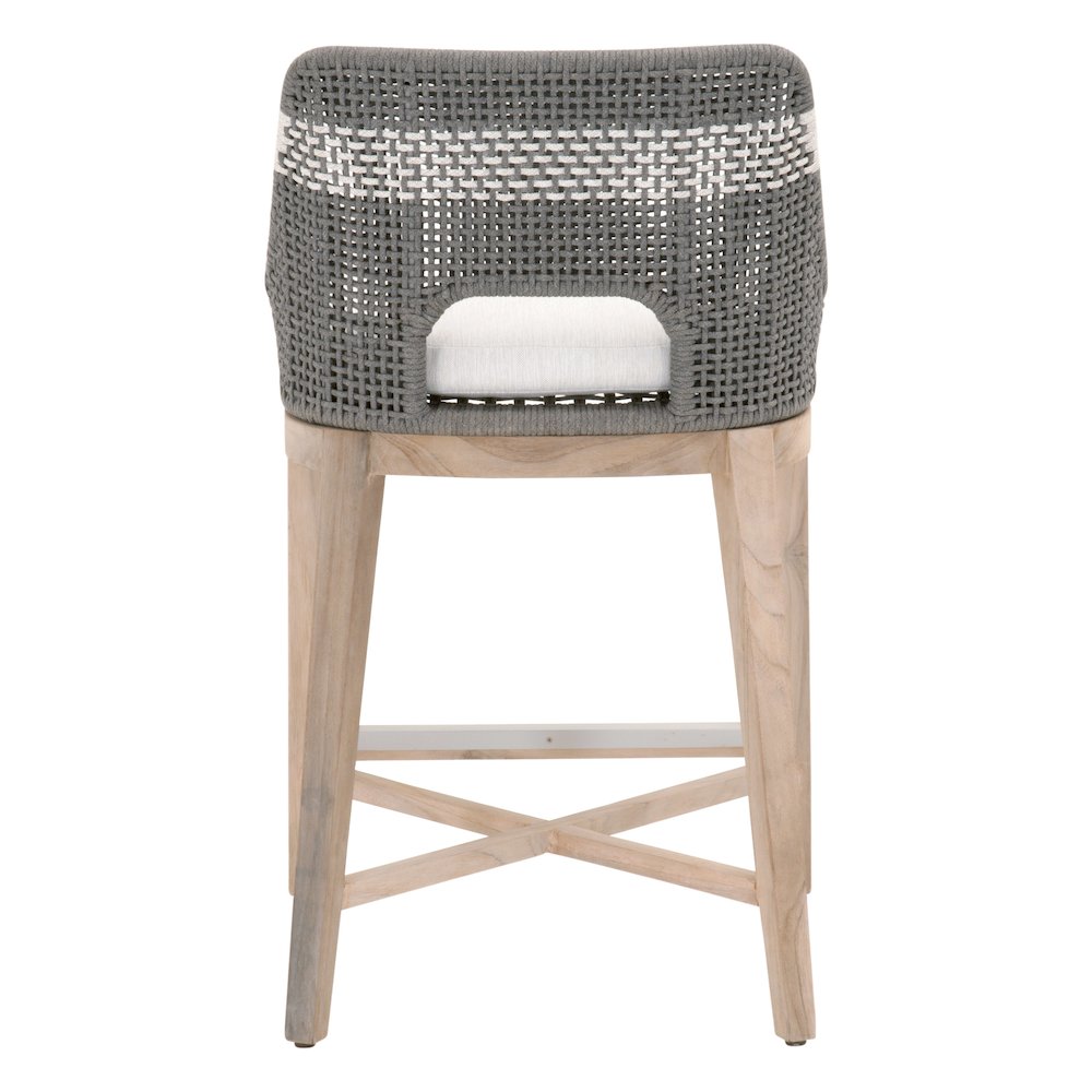 Woven - Outdoor  Transitional Tapestry Outdoor Counter Stool