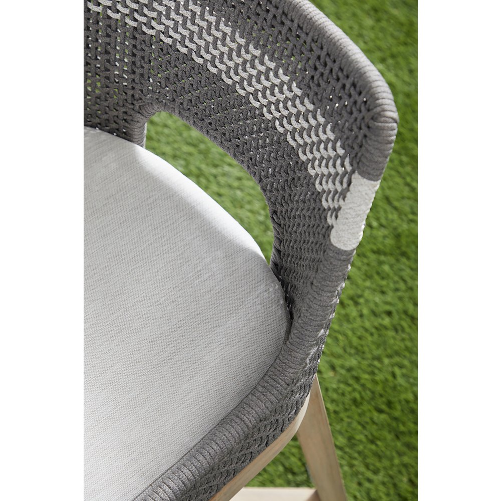 Woven - Outdoor  Transitional Tapestry Outdoor Counter Stool