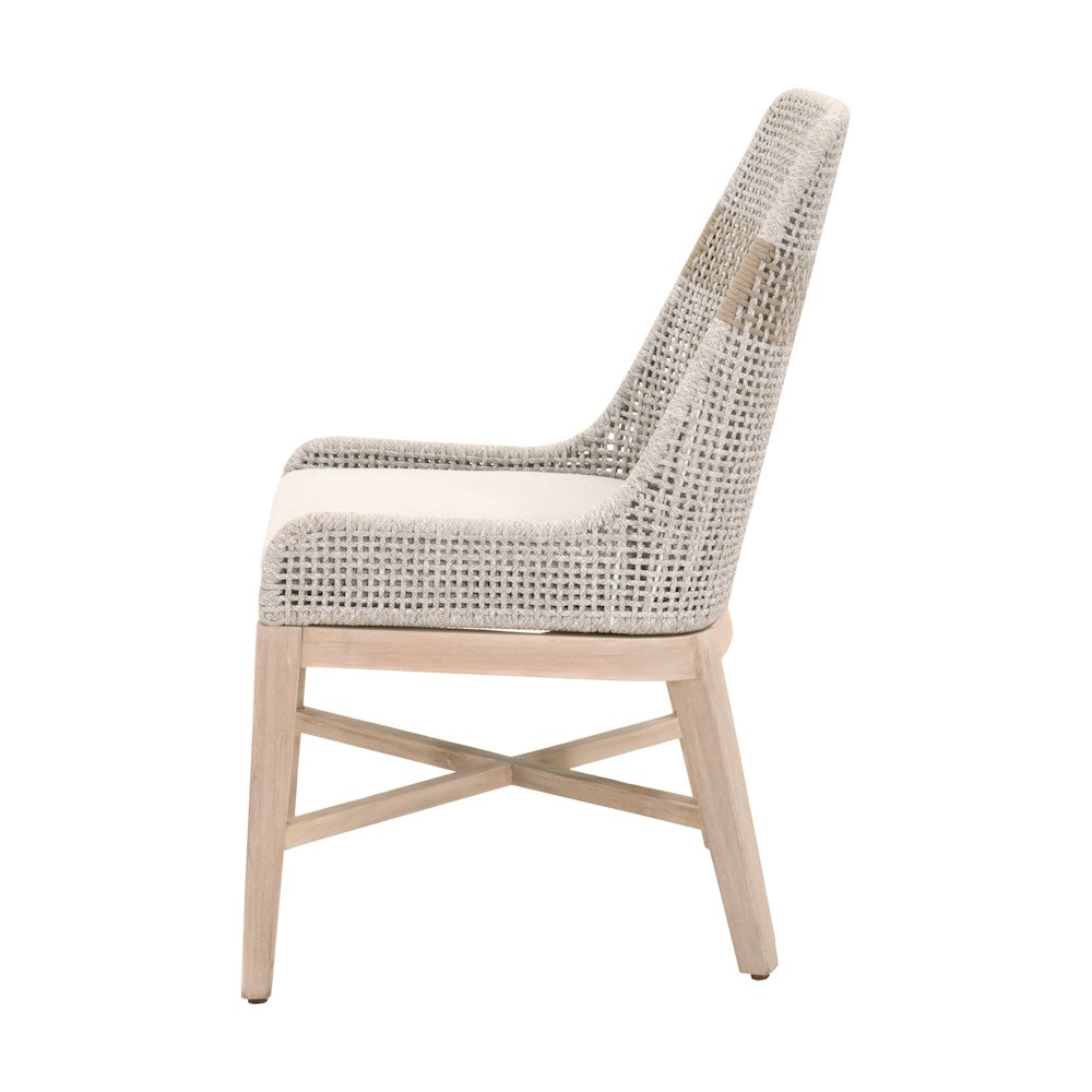 Woven - Outdoor  Transitional Tapestry Outdoor Dining Chair, Set of 2
