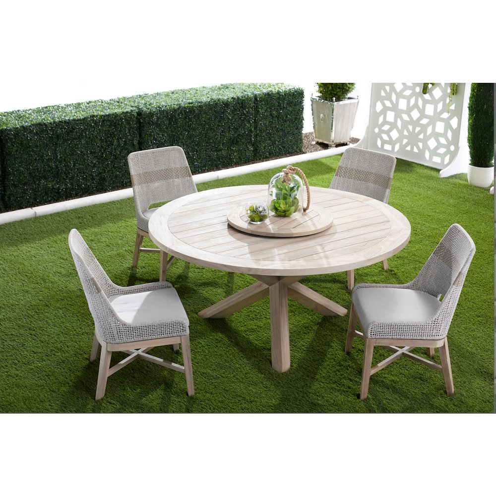 Woven - Outdoor  Transitional Tapestry Outdoor Dining Chair, Set of 2