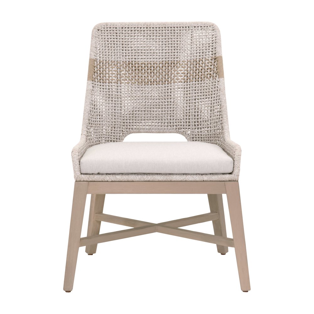 Woven - Outdoor  Transitional Tapestry Outdoor Dining Chair, Set of 2