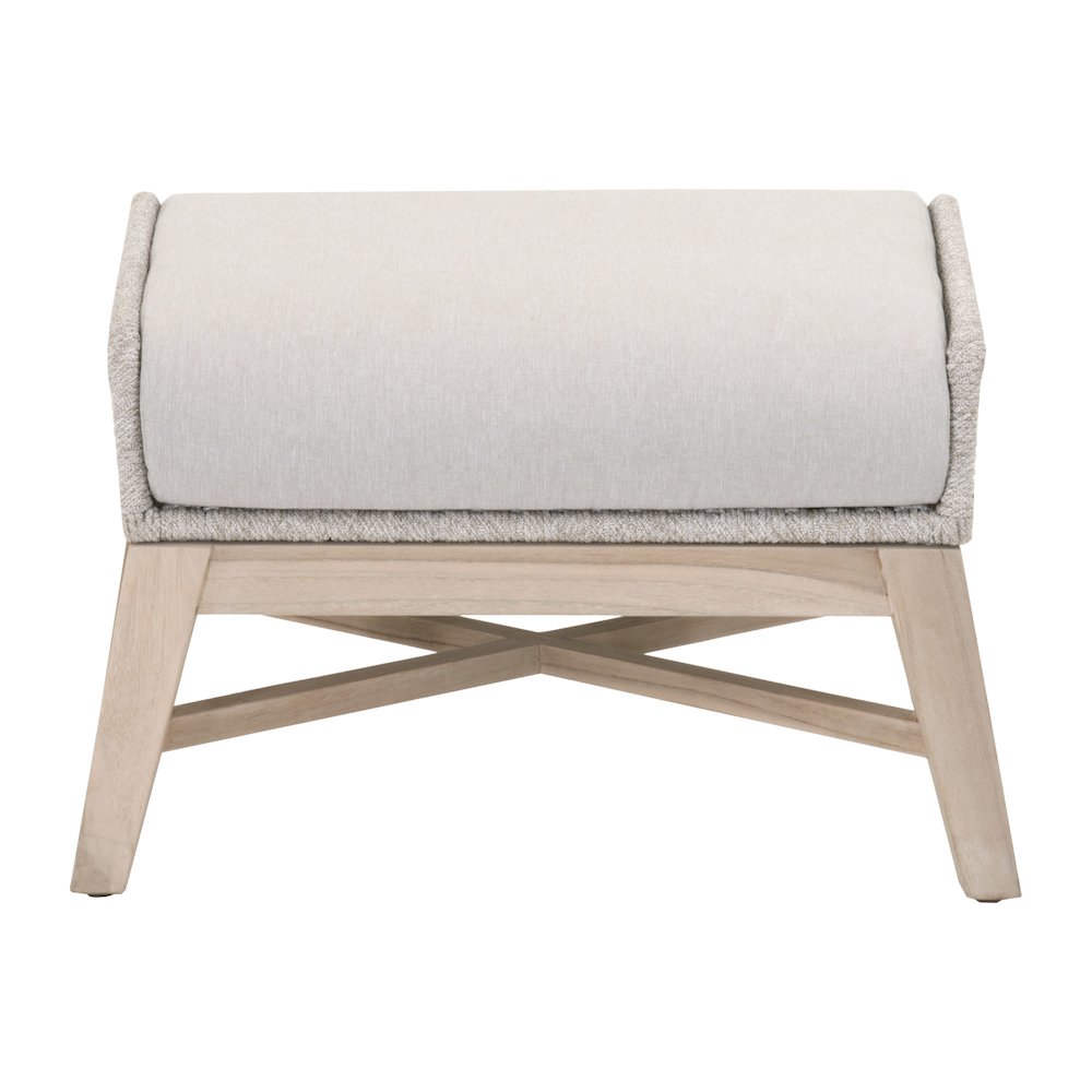Woven - Outdoor  Transitional Tapestry Outdoor Footstool
