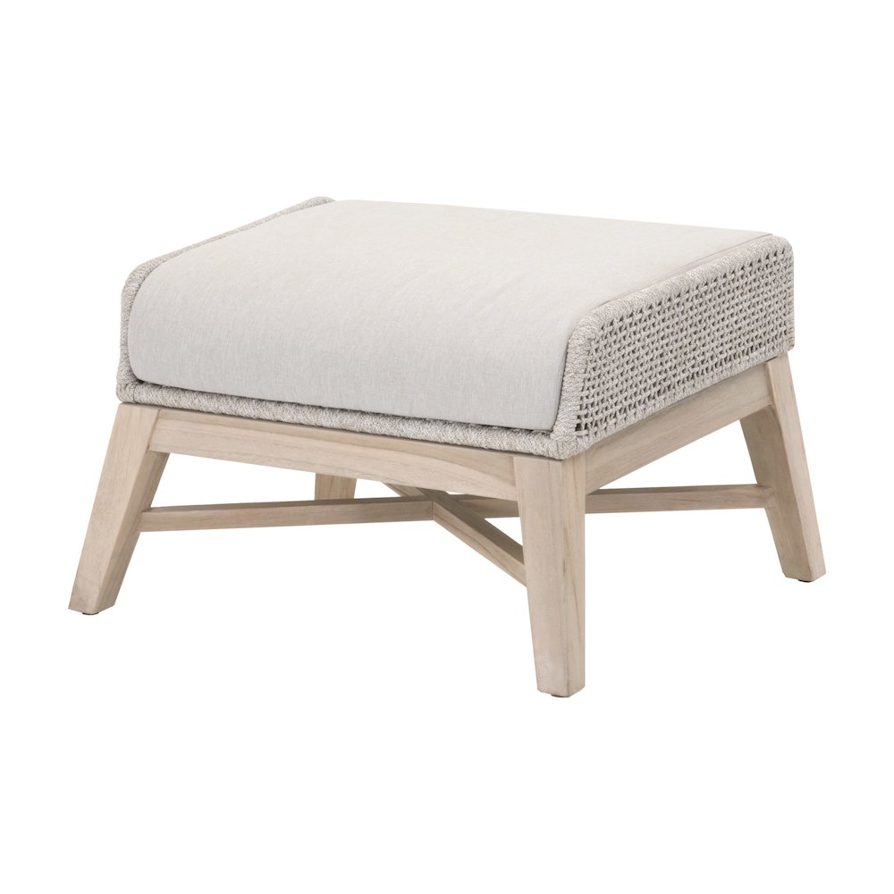 Woven - Outdoor  Transitional Tapestry Outdoor Footstool