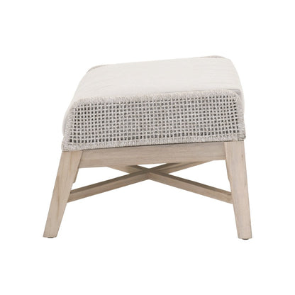 Woven - Outdoor  Transitional Tapestry Outdoor Footstool