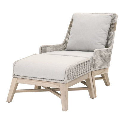 Woven - Outdoor  Transitional Tapestry Outdoor Footstool