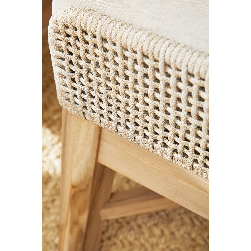 Woven - Outdoor  Transitional Tapestry Outdoor Footstool