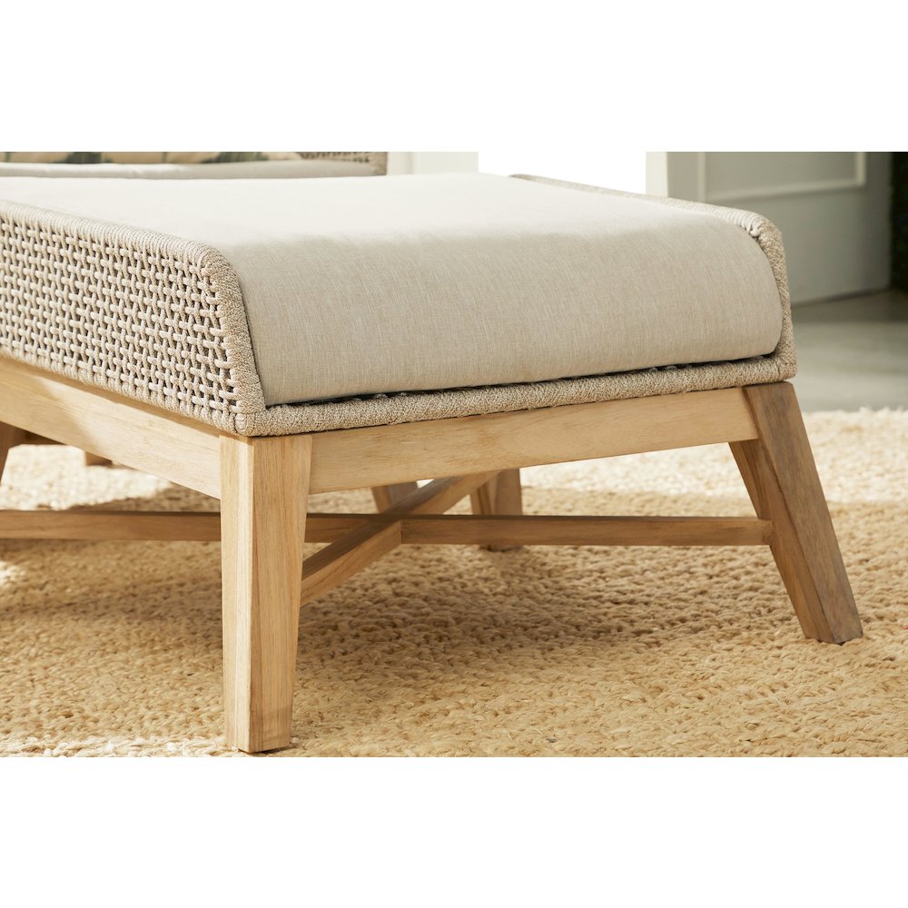 Woven - Outdoor  Transitional Tapestry Outdoor Footstool