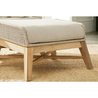 Woven - Outdoor  Transitional Tapestry Outdoor Footstool
