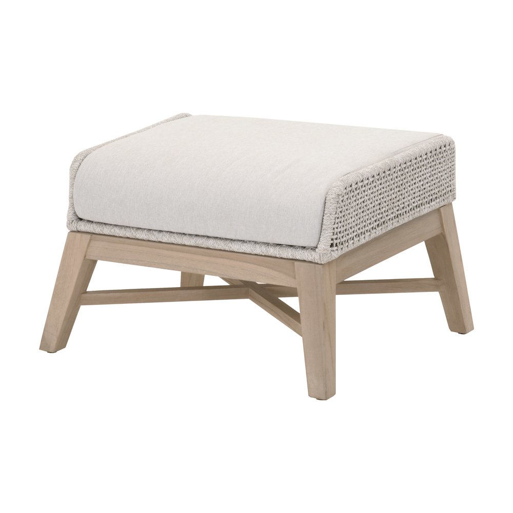 Woven - Outdoor  Transitional Tapestry Outdoor Footstool