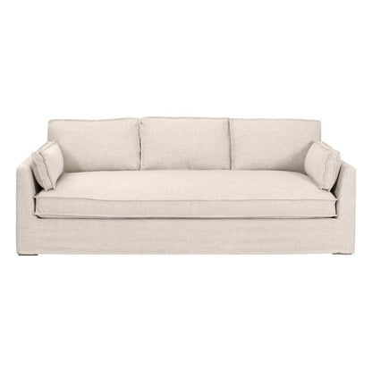 Transitional Thea Outdoor 90" Taper Arm Slipcover Sofa