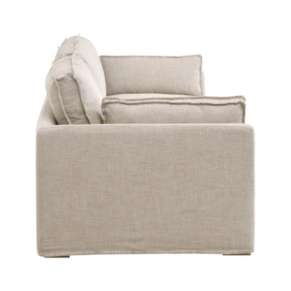 Transitional Thea Outdoor 90" Taper Arm Slipcover Sofa