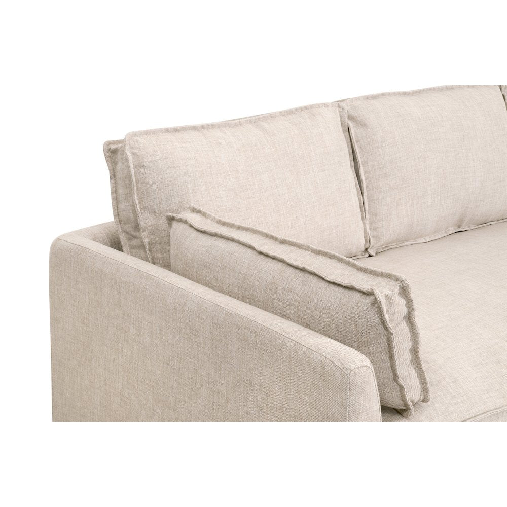 Transitional Thea Outdoor 90" Taper Arm Slipcover Sofa
