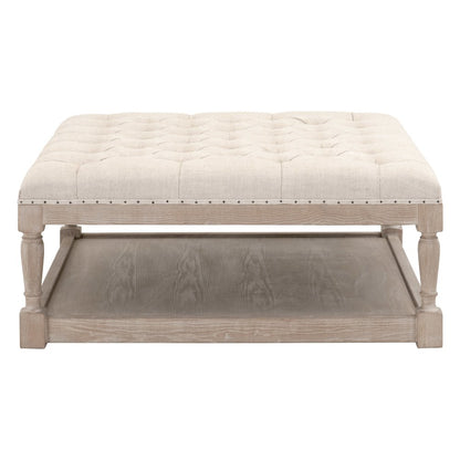Essentials Transitional Townsend Tufted Upholstered Coffee Table