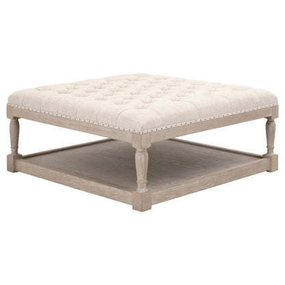 Essentials Transitional Townsend Tufted Upholstered Coffee Table