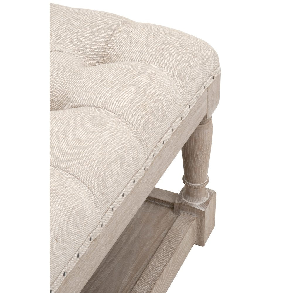 Essentials Transitional Townsend Tufted Upholstered Coffee Table