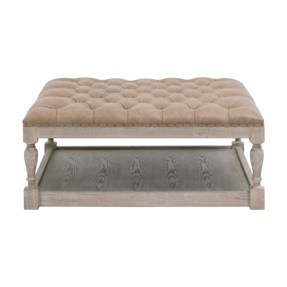 Essentials Transitional Townsend Tufted Upholstered Coffee Table