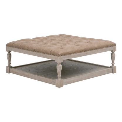 Essentials Transitional Townsend Tufted Upholstered Coffee Table