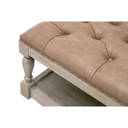 Essentials Transitional Townsend Tufted Upholstered Coffee Table