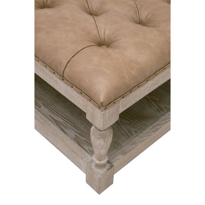 Essentials Transitional Townsend Tufted Upholstered Coffee Table
