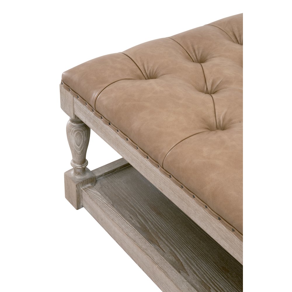 Essentials Transitional Townsend Tufted Upholstered Coffee Table