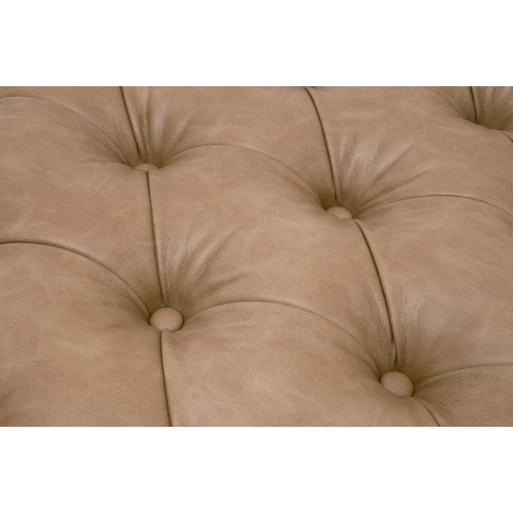 Essentials Transitional Townsend Tufted Upholstered Coffee Table