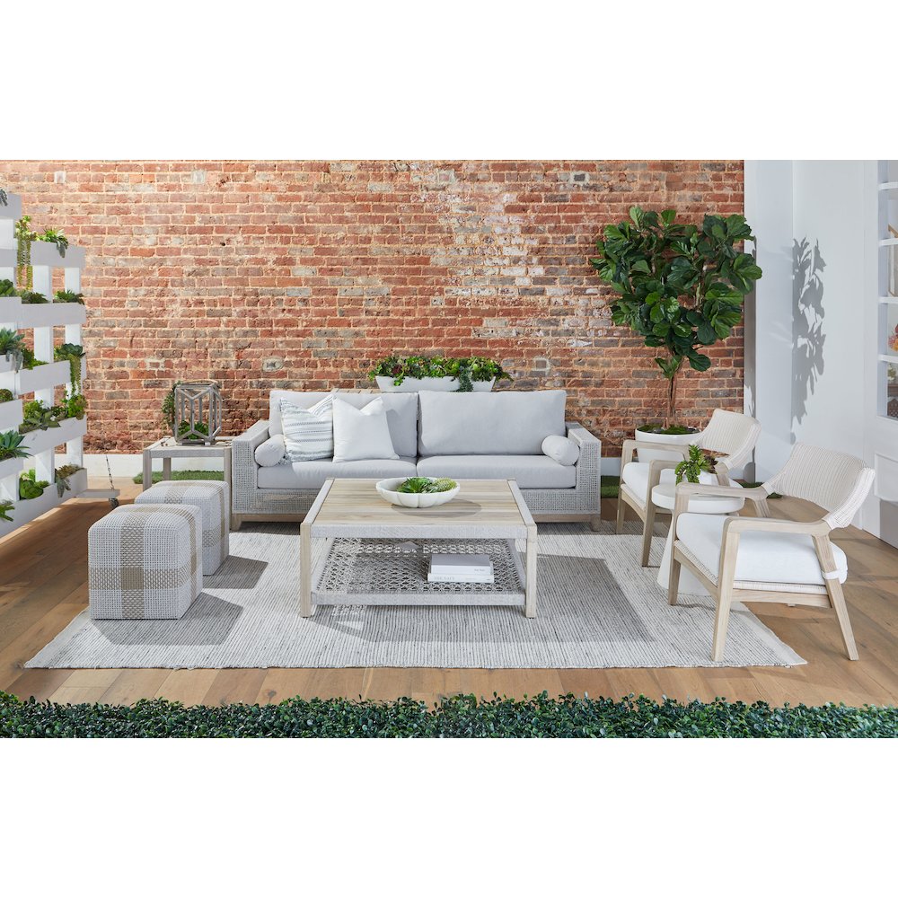 Woven - Outdoor  Transitional Tropez Outdoor 90" Sofa