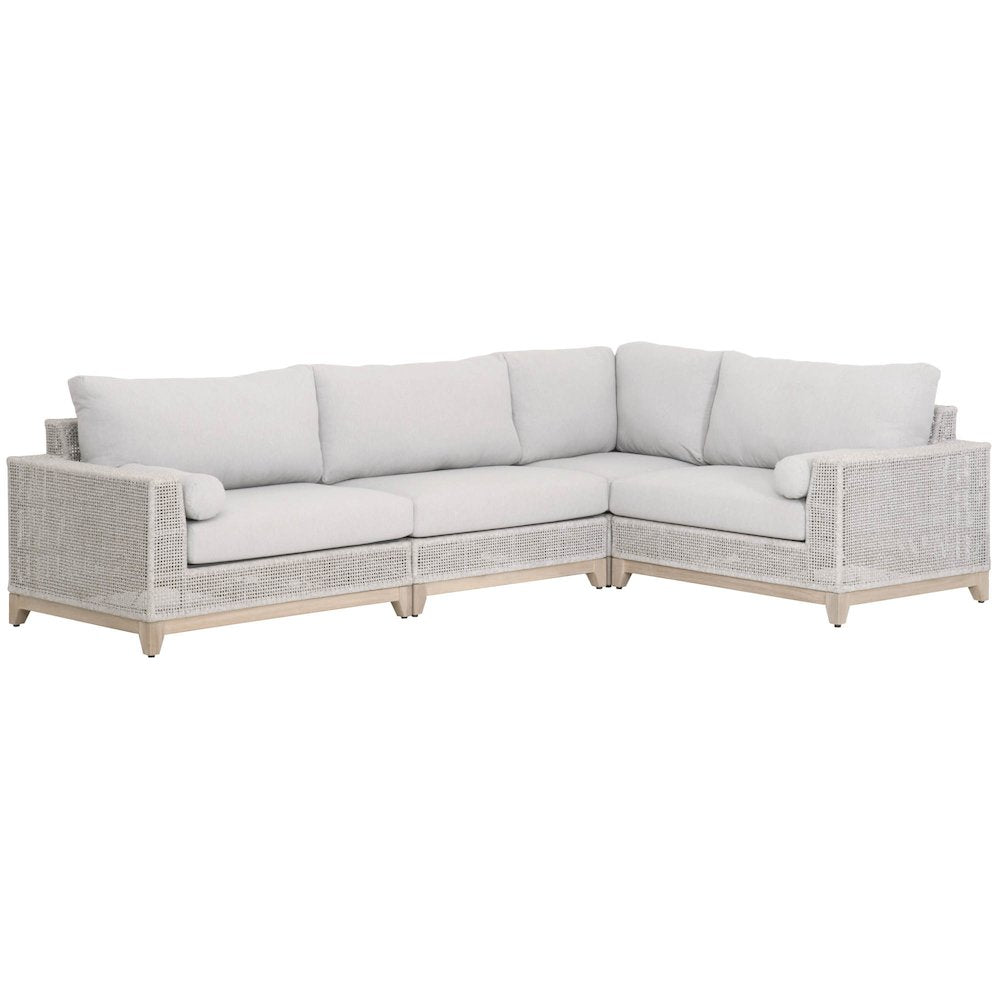 Woven - Outdoor  Transitional Tropez Outdoor Modular Corner Sofa