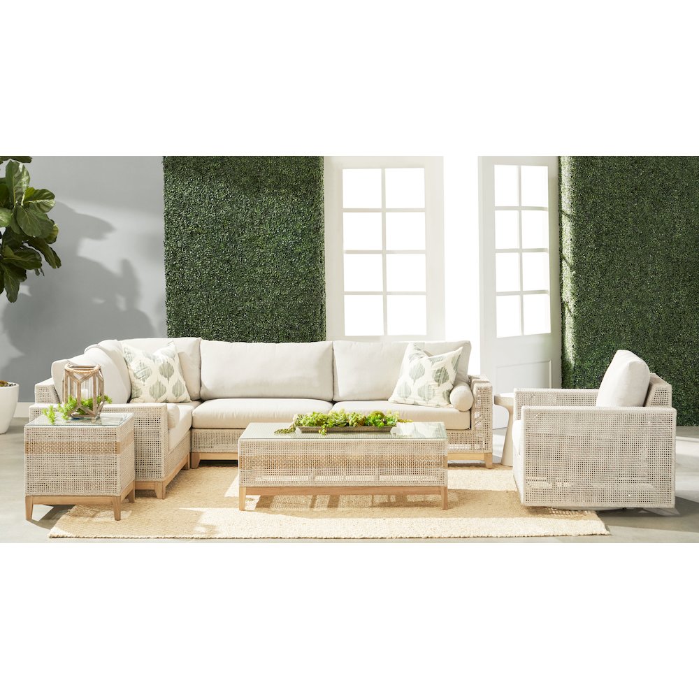 Woven - Outdoor  Transitional Tropez Outdoor Modular Corner Sofa