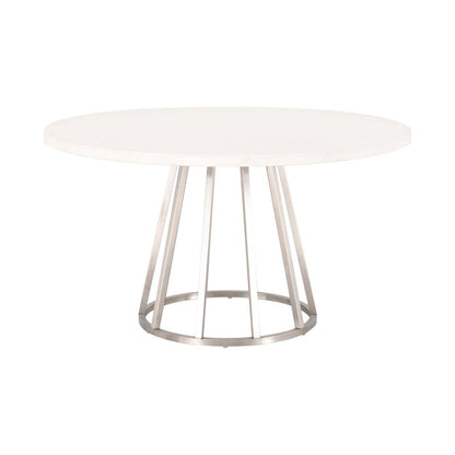 Traditions Transitional Turino 54" Round Dining Table Concrete Top