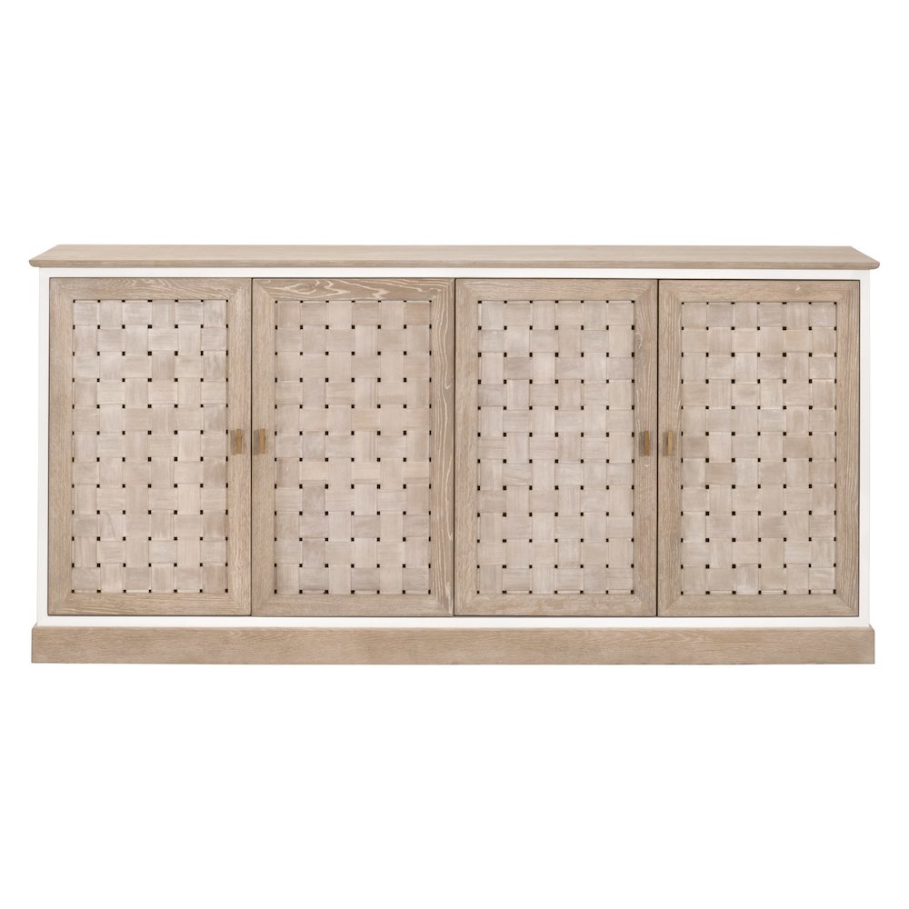 Bella Antique Transitional Weave Media Sideboard