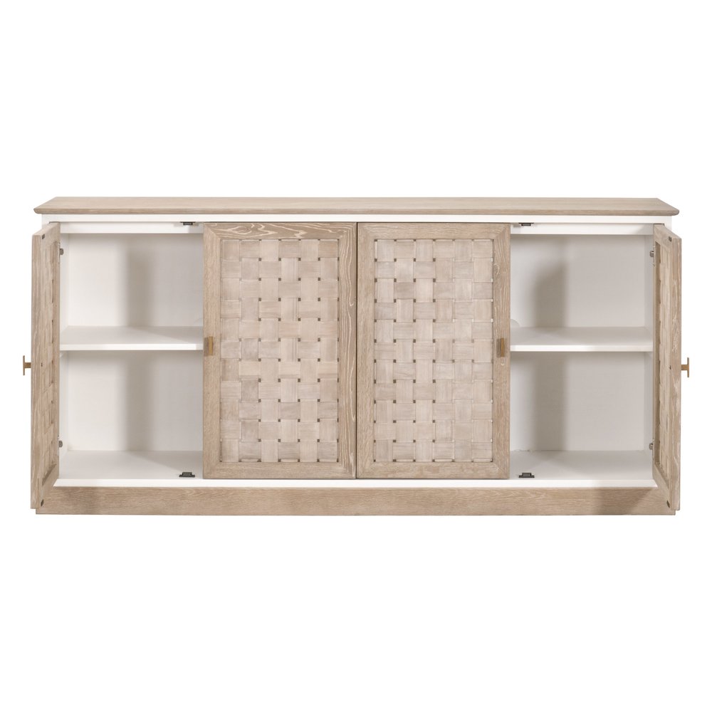 Bella Antique Transitional Weave Media Sideboard