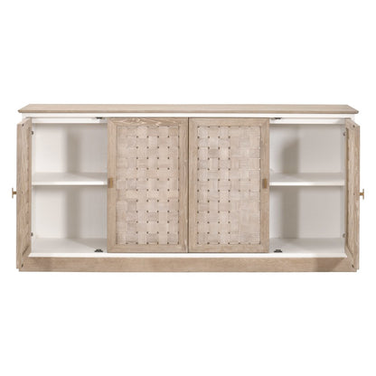 Bella Antique Transitional Weave Media Sideboard