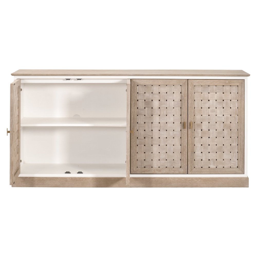 Bella Antique Transitional Weave Media Sideboard