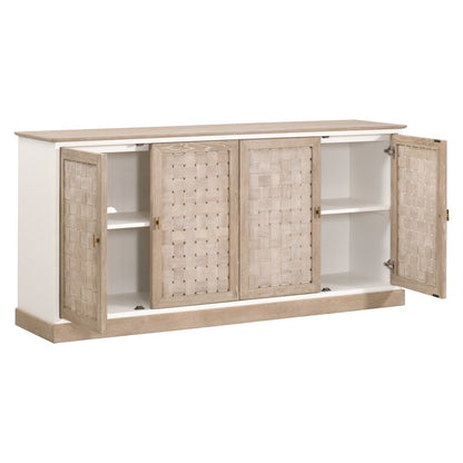 Bella Antique Transitional Weave Media Sideboard