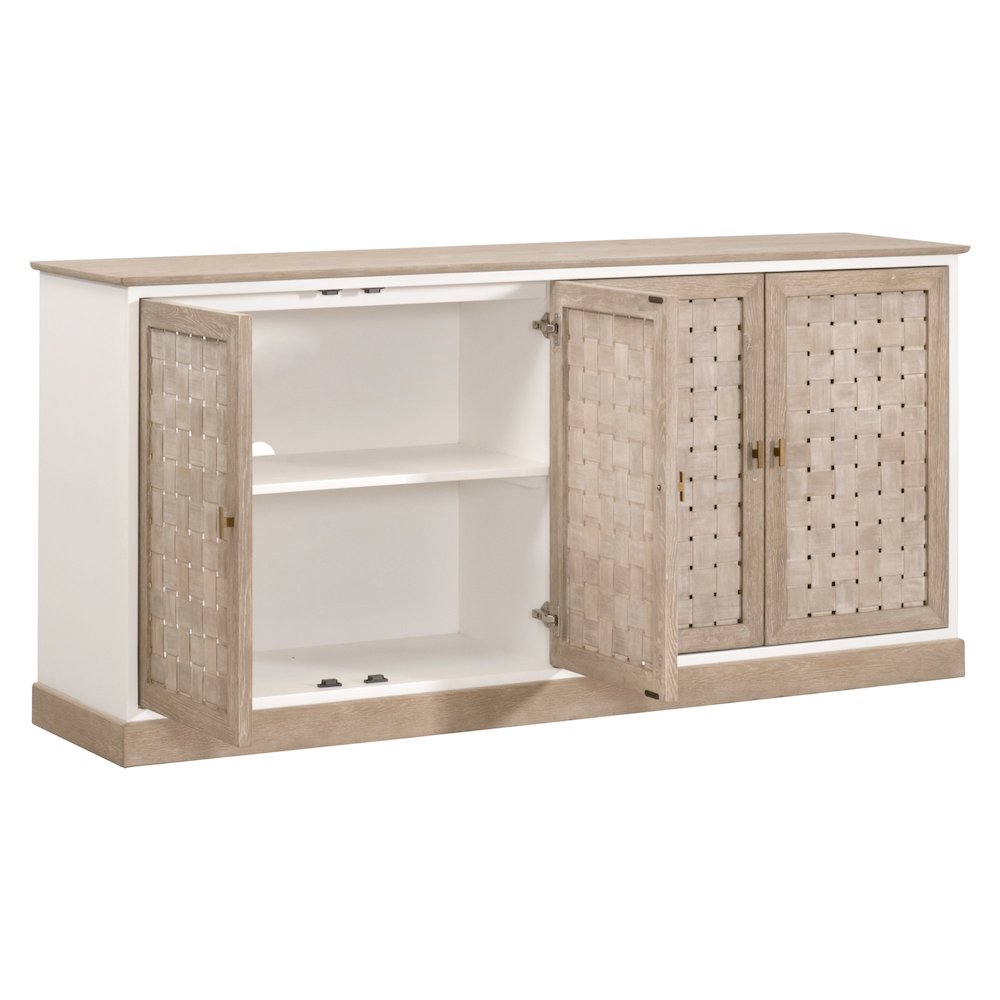 Bella Antique Transitional Weave Media Sideboard